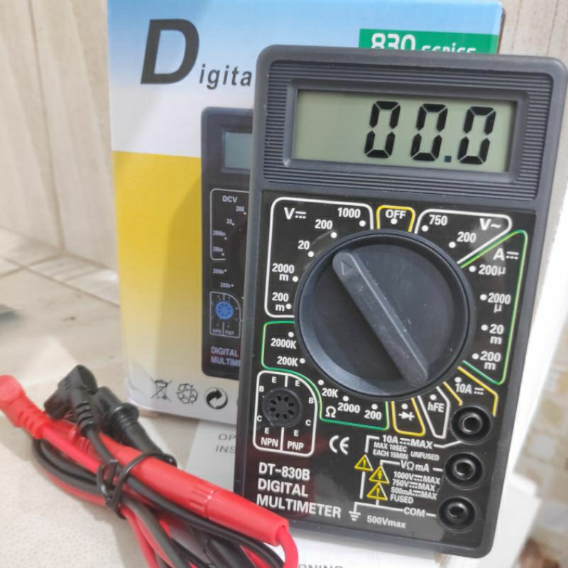 avometer digital DT-830B Multimeter DT830B digital Multi meter DT-830 Volt meter Cek arus dan tegangan resistor