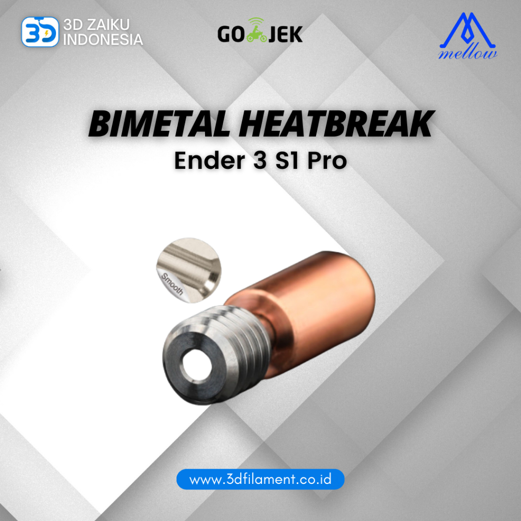 Mellow Creality Ender 3 S1 Pro BiMetal Heatbreak Throat TCrazy