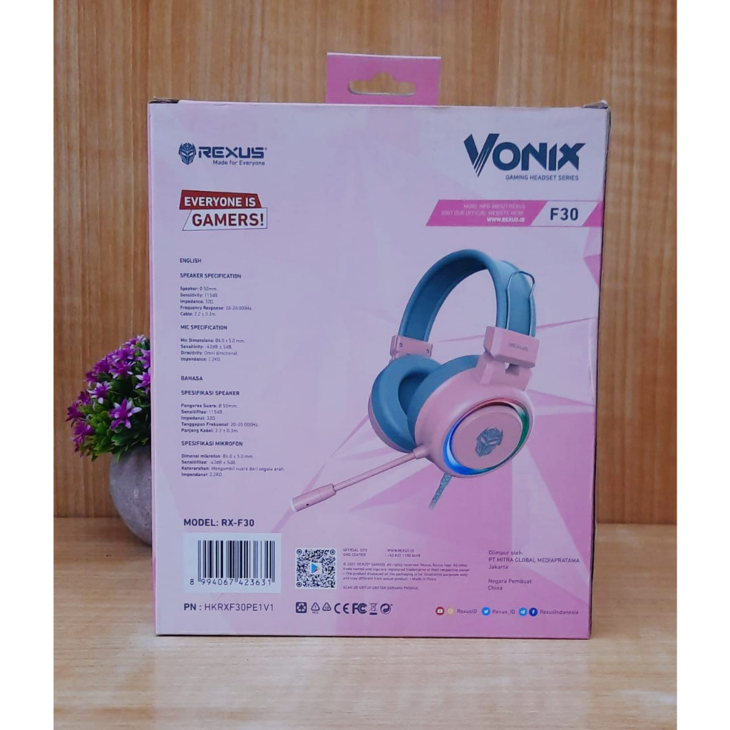 HEADSET GAMING REXUS VONIX F30 NEW