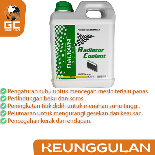 Air Radiator Coolant Pendingin Motor Mobil Fukukawa Green 1 L Hijau