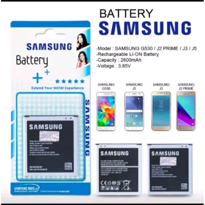 baterai Samsung J2 Prime ori all type baterai j2 Pro J5 J3 mah 2600