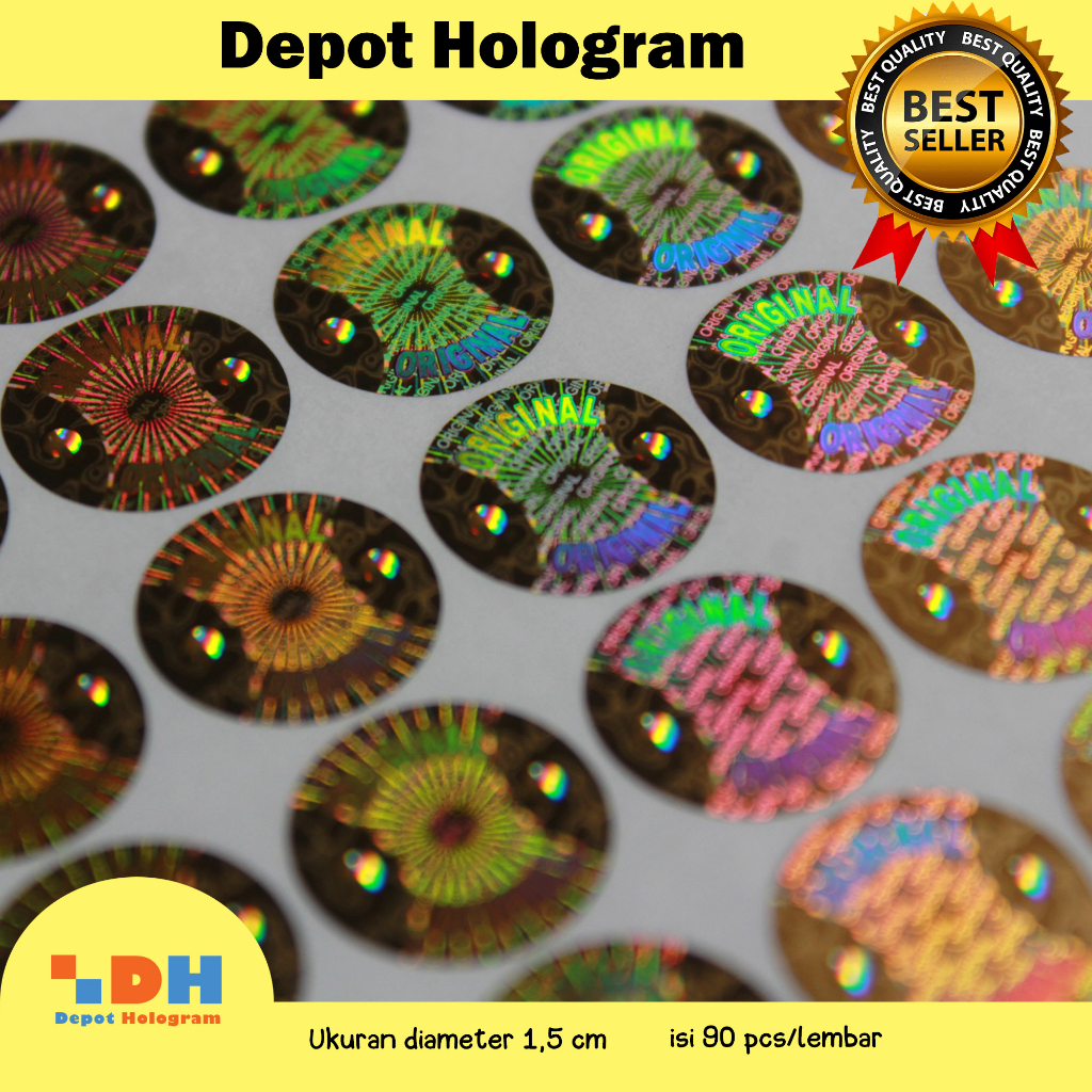 

Paket ST Hologram Original Batik uk.d. 1,5 cm Gold - 30 lbr