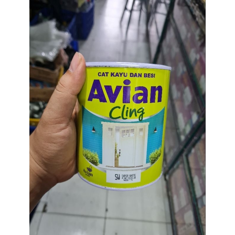 Cat kayu dan besi Avian Cling super white / putih 0.85 L