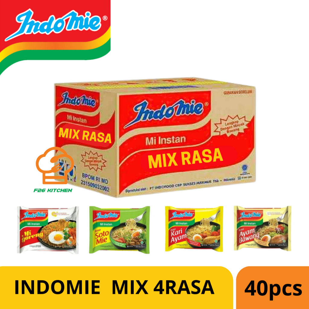 

Indomie 1 Dus Campur 4 Rasa Isi 40pcs/ Indomie Mix 4 Rasa 40pcs