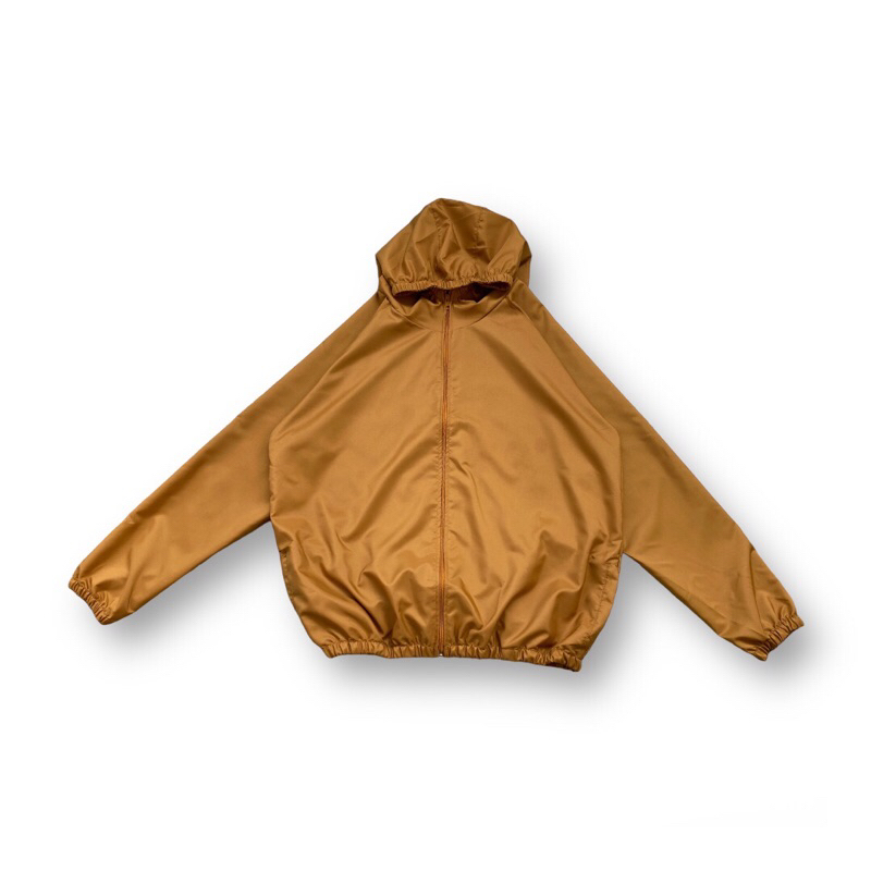 Jaket Olahraga Parasut Polos Pria/Wanita mirip Uniqlo, UV Protction, Windbreaker, Sauna Suit, Joggin