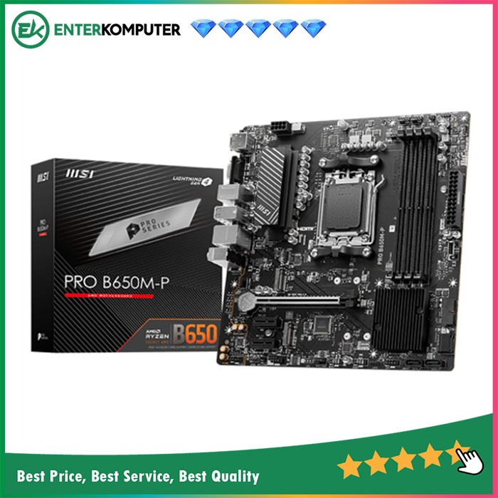 MSI PRO B650M-P (AM5, AMD B650, DDR5, USB3.2 Type-C, SATA3)
