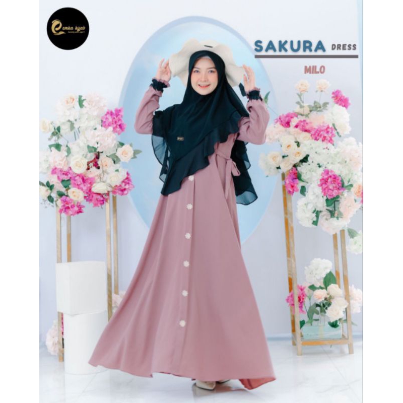 [READY STOCK]SAKURA DRESS BY EMKA HIJAB/DRESS MOM