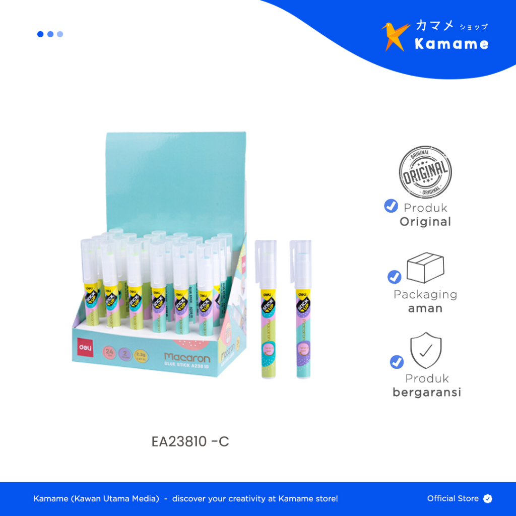 

Deli Glue Stick - Macaron A23810 Lem Kuat Bentuk Pena - Kamame