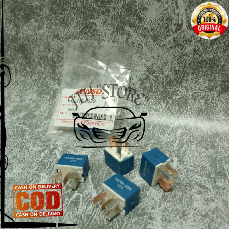 RELAY UNIVERSAL 12V 4KAKI - RELAY BIRU 12VOLT DENSO 4KAKI UNIVERSAL