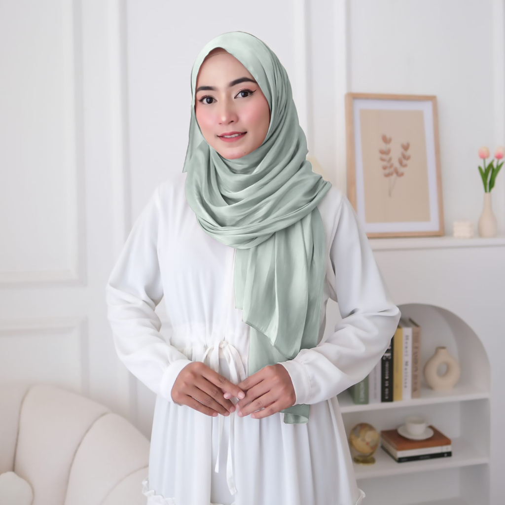 PCS JILBAB PHASMINA SHIMMER GLOSSY PERLENGKAPAN FASHION BUSANA MUSLIM WANITA MS