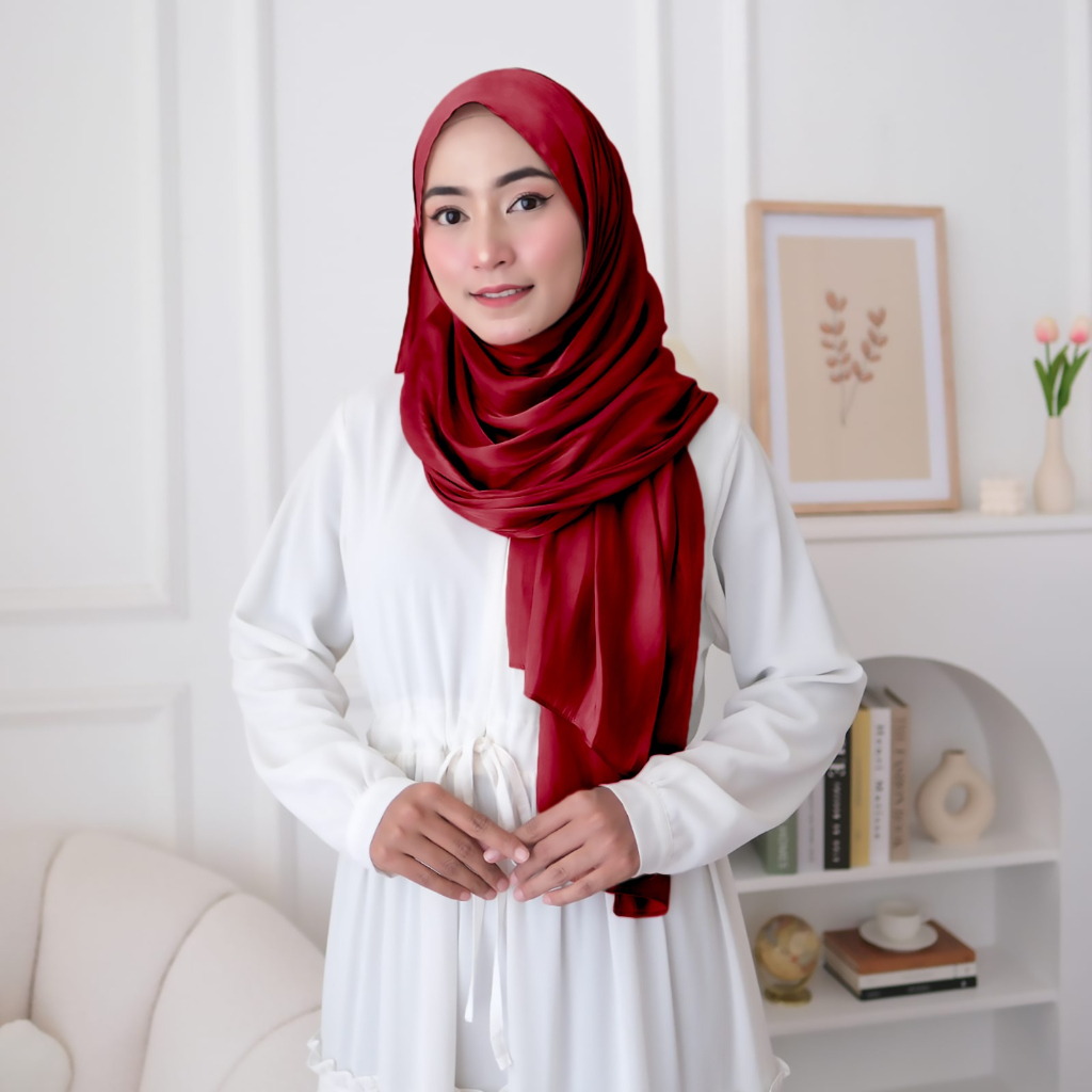 PCS JILBAB PHASMINA SHIMMER GLOSSY PERLENGKAPAN FASHION BUSANA MUSLIM WANITA MS