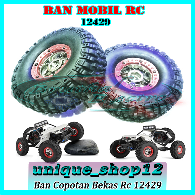 Ban Mobil RC Wltoys 12429 Ban Original Bekas Copotan 2 Biji