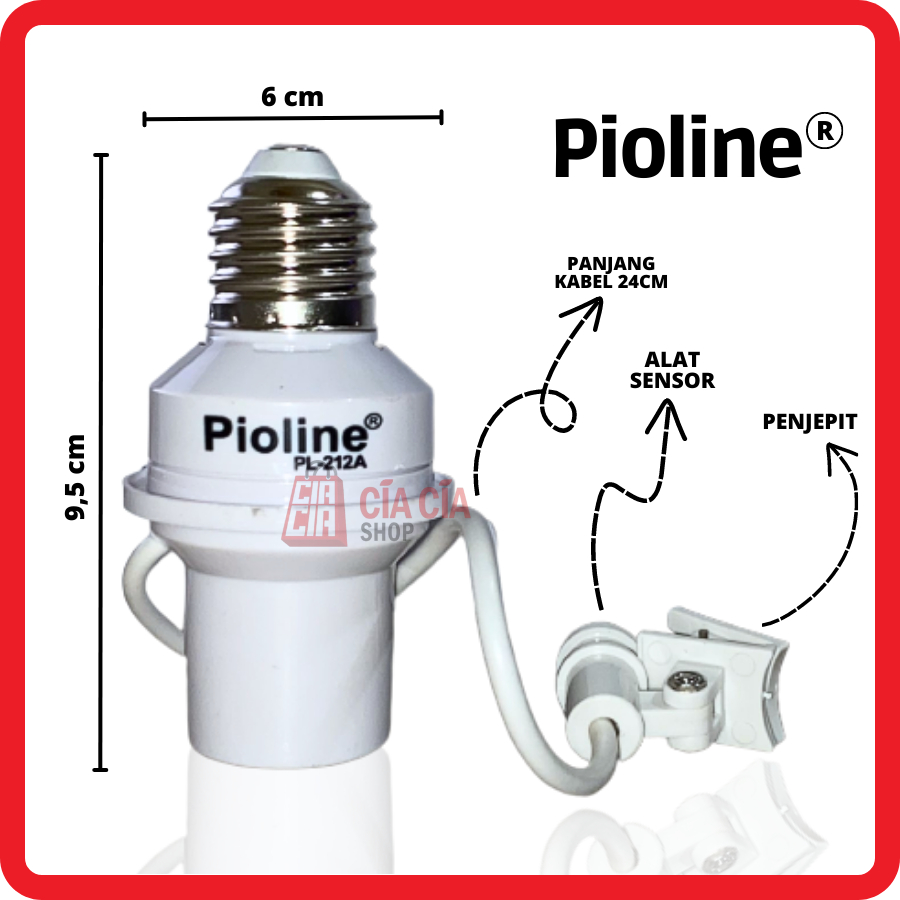 Fitting sensor otomatis Pioline / fitting lampu otomatis Pioline