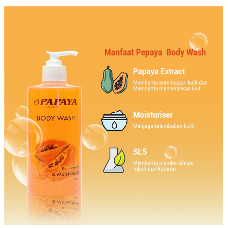 PAPAYA BY MAMAYA BODY WASH 500 ML