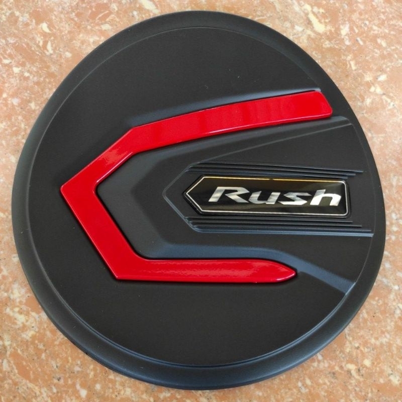 Tank cover TUTUP BENSIN All new rush 2018 sampai 2023 ultimate sport Exceed cross 2022 2021 2020 2019 MOTIF CARBON hitam doff chrome crome