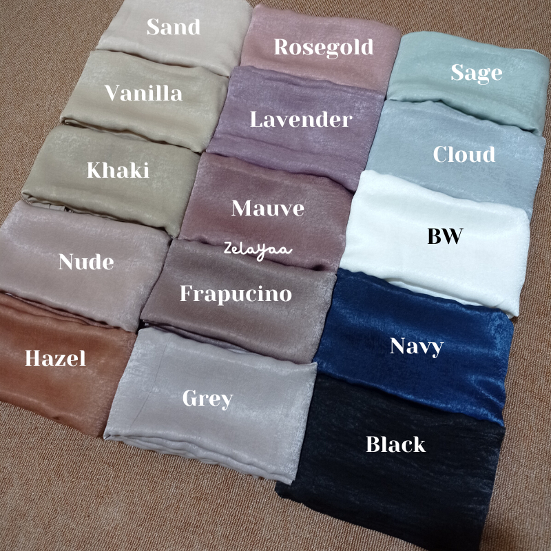 Pashmina santorini shimmer premium pasmina malay velvet silk