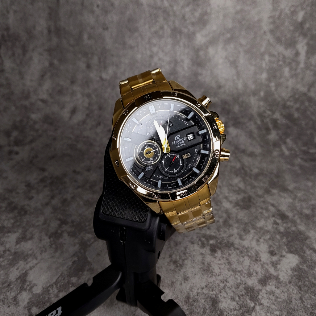 Jam Tangan Pria Analog CASIO  Edifice Gold