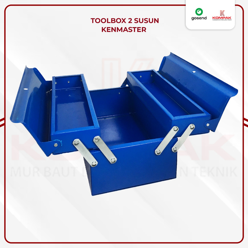 Tool Box Besi Dua Susun / Aksesoris Mobil / Perkakas Bengkel / Kenmaster / Kotak Perkakas