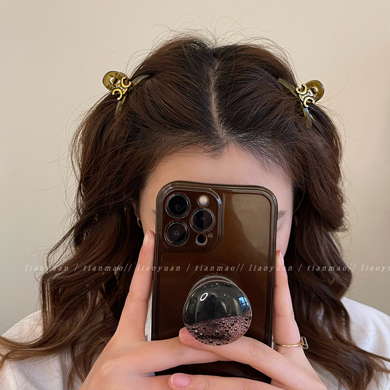 Caliloops Set 2 Pcs Jepit Rambut Poni Kecil Mini Korea Dewasa Amia