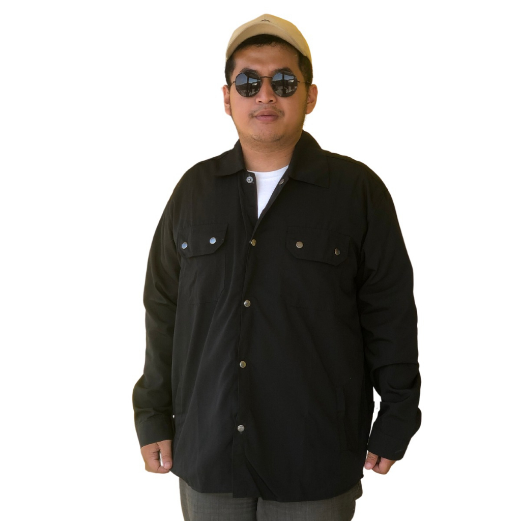 Jaket Semi Parka Pria Wanita Baby Canvas TR Jumbo 4XL 5XL muat sampai bb 125kg