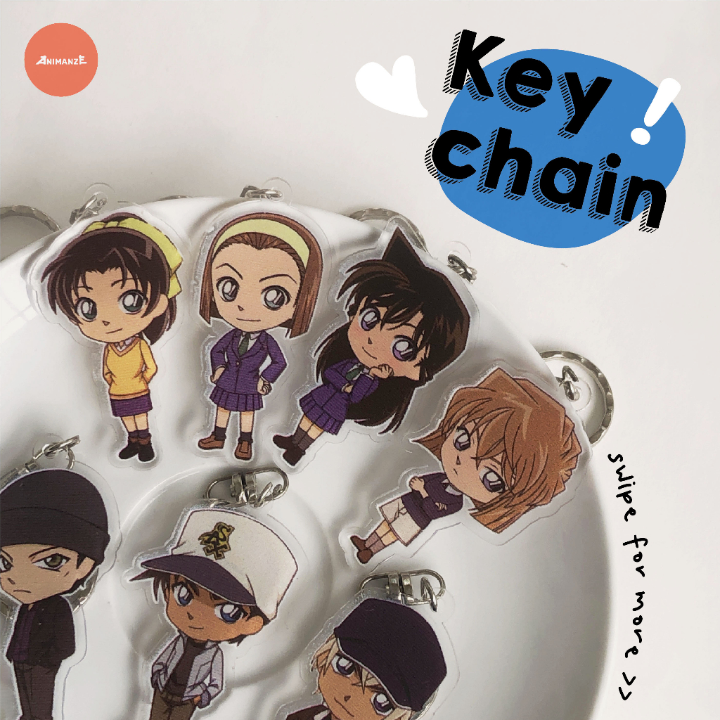 Detective Conan Acrylic Keychain - Aksesoris Karakter Anime Conan