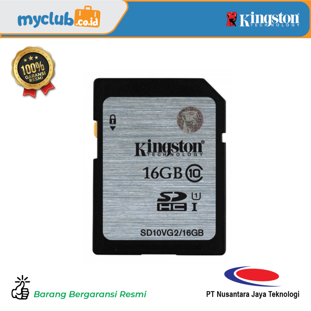 Kingston SD Card 16GB Class 10 - SD10VG2/16GBFR