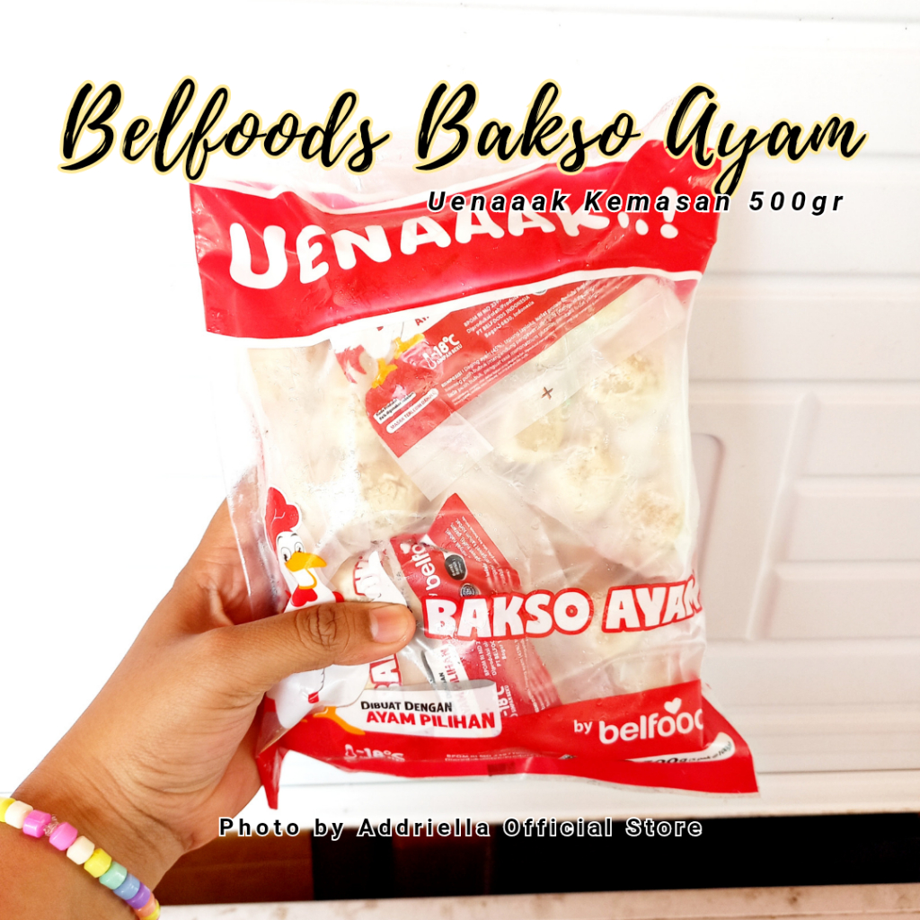 

ADDRIELLA Belfoods Uenaaak Bakso Ayam 500gr | Belfoods/Frozenfood/Frozenfood Murah