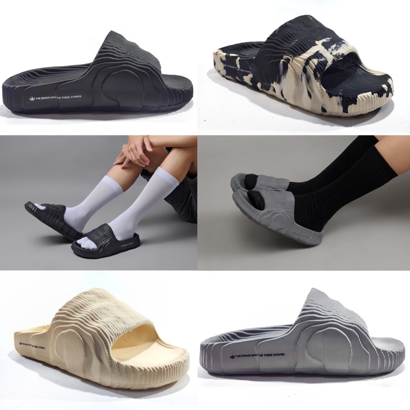 Sandal Adilette Selop Pria EVA Premium Sandal Slop Pria Casual Empuk Ringan Sendal Slide Cowok Ringan Empuk