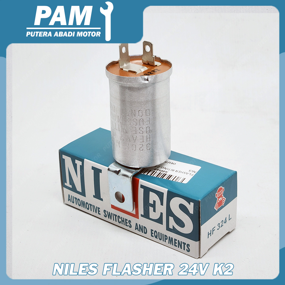 Flasher Bulat 24v Kaki 2 K2 Niles / Gen  Flasher Riting