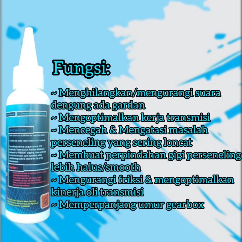 GEARBOX ADDITIVE GTS 100 ML atasi ngelos jedug lemot