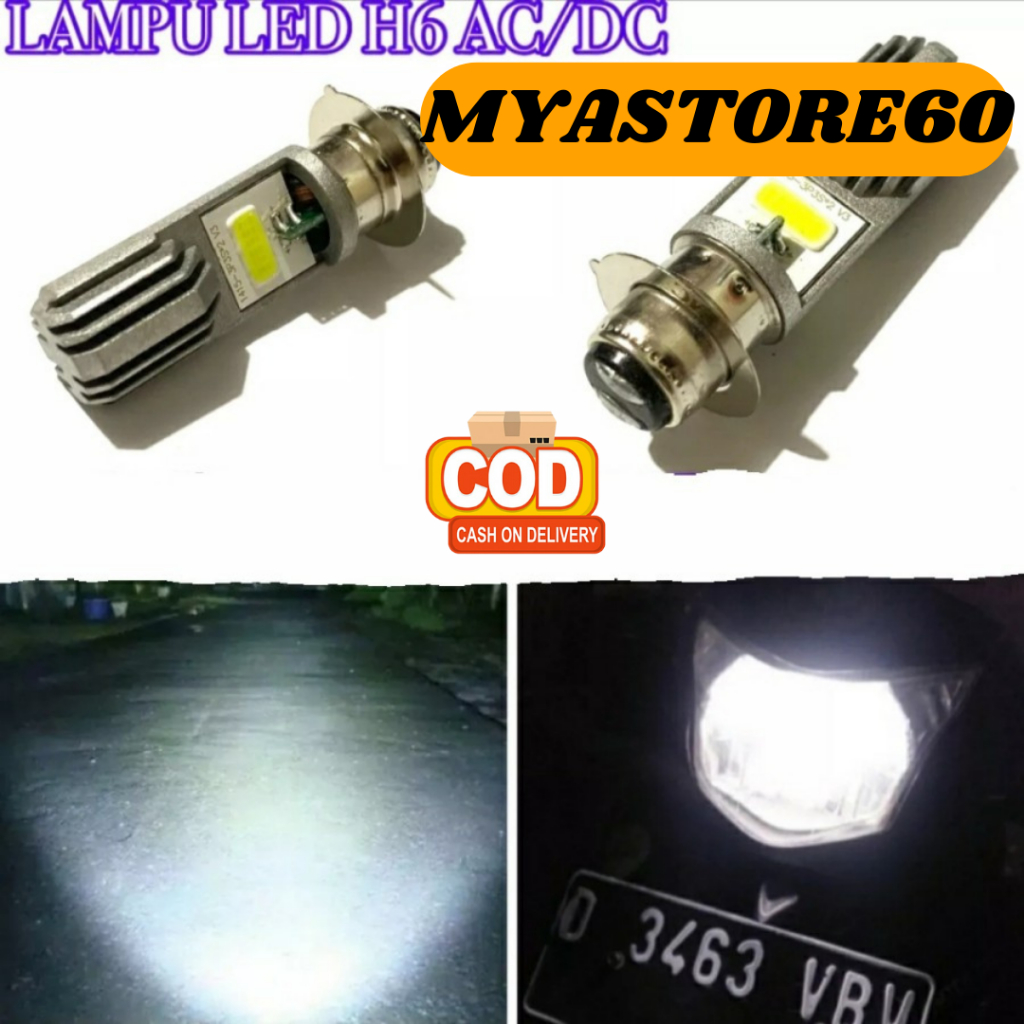 Lampu Utama Depan LED H6 M2A Hi - Lo AC DC Head Lamp Headlamp Lampu Jauh Lampu Dekat Motor Bebek Matic - M2A