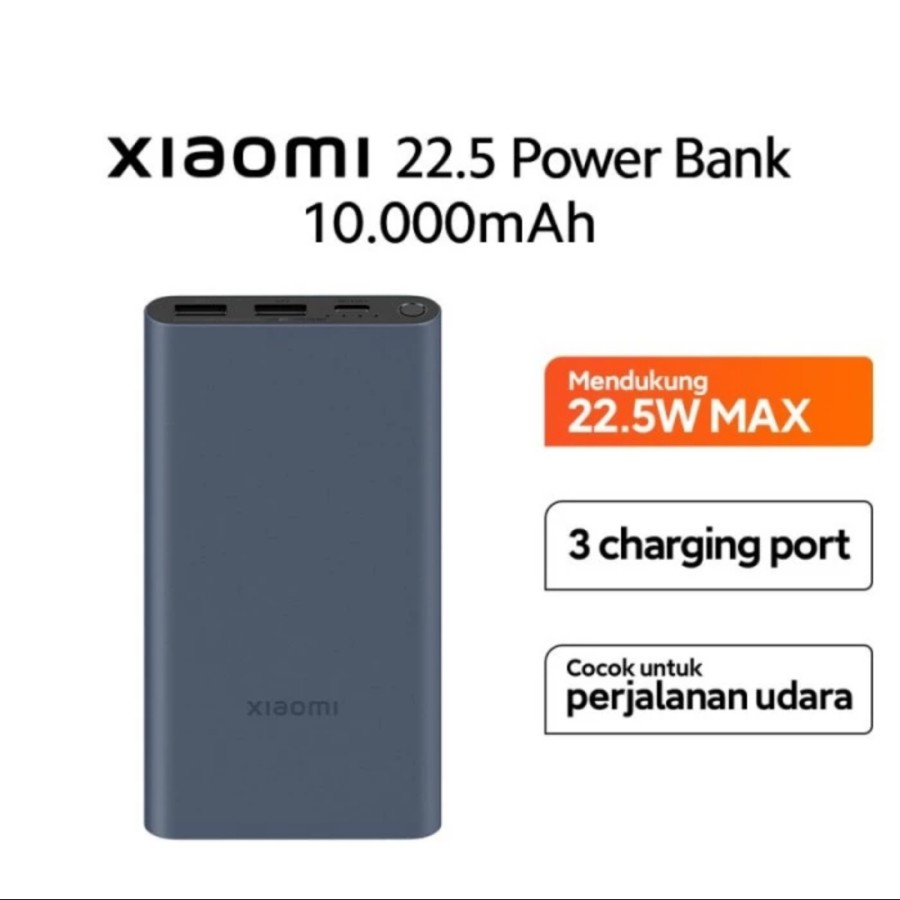 Mi Power Bank 10000mAh 22.5W Fast Charge - Garansi Resmi