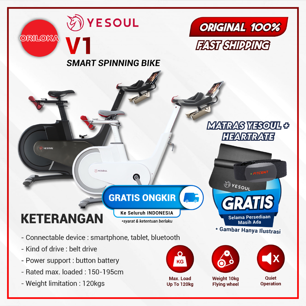 Yesoul V1 COMMERCIAL Smart Spinning Bike / Sepeda Statis - Garansi Resmi