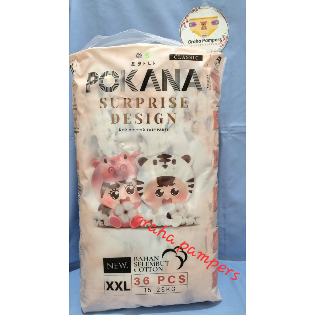 Pokana Pants Surprise Design Classic Super Jumbo S60 M58 L48 XL42 XXL36 S M L XL XXL Popok Celana Murah