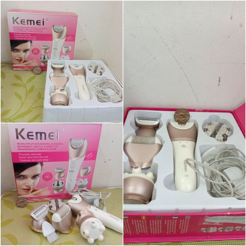 Kemei KM-8001 5 In 1 KM8001 Lady Electric Epilator Shaver Hair