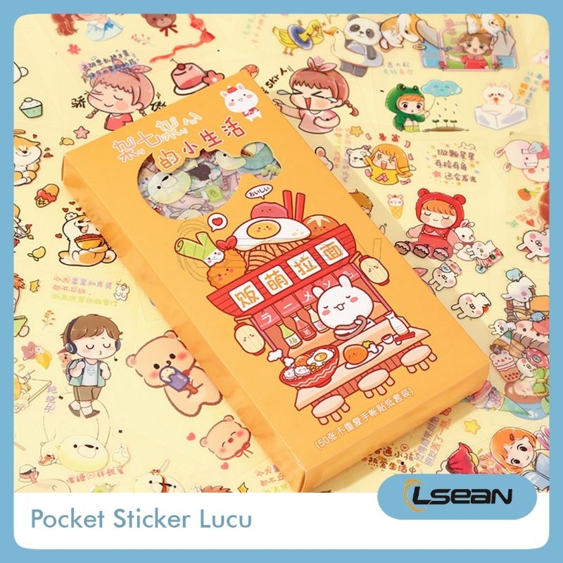 POCKET STICKER KOREA LUCU 2D ANTI AIR DECO STICKER WATERPROOF