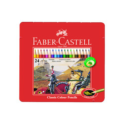FABER CASTELL CLASSIC COLOUR PENCIL TINCASE 24W
