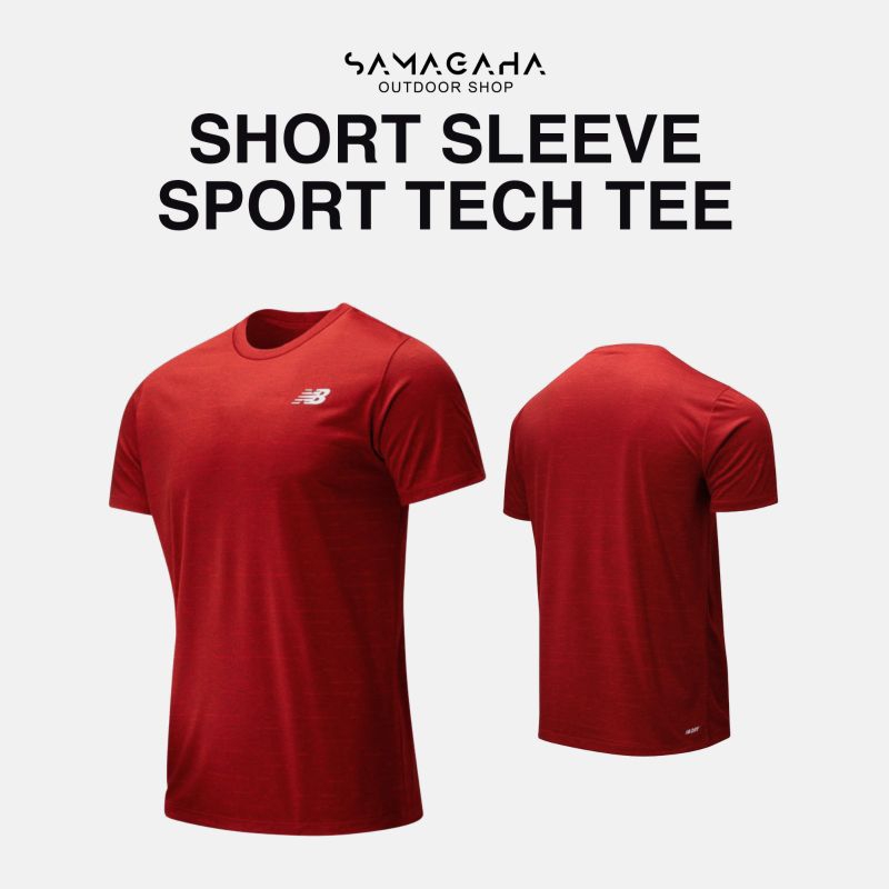 Baselayer NEW BALANCE DRY SHORT SLEVEE tee original - Baselayer Olahraga Quickdry