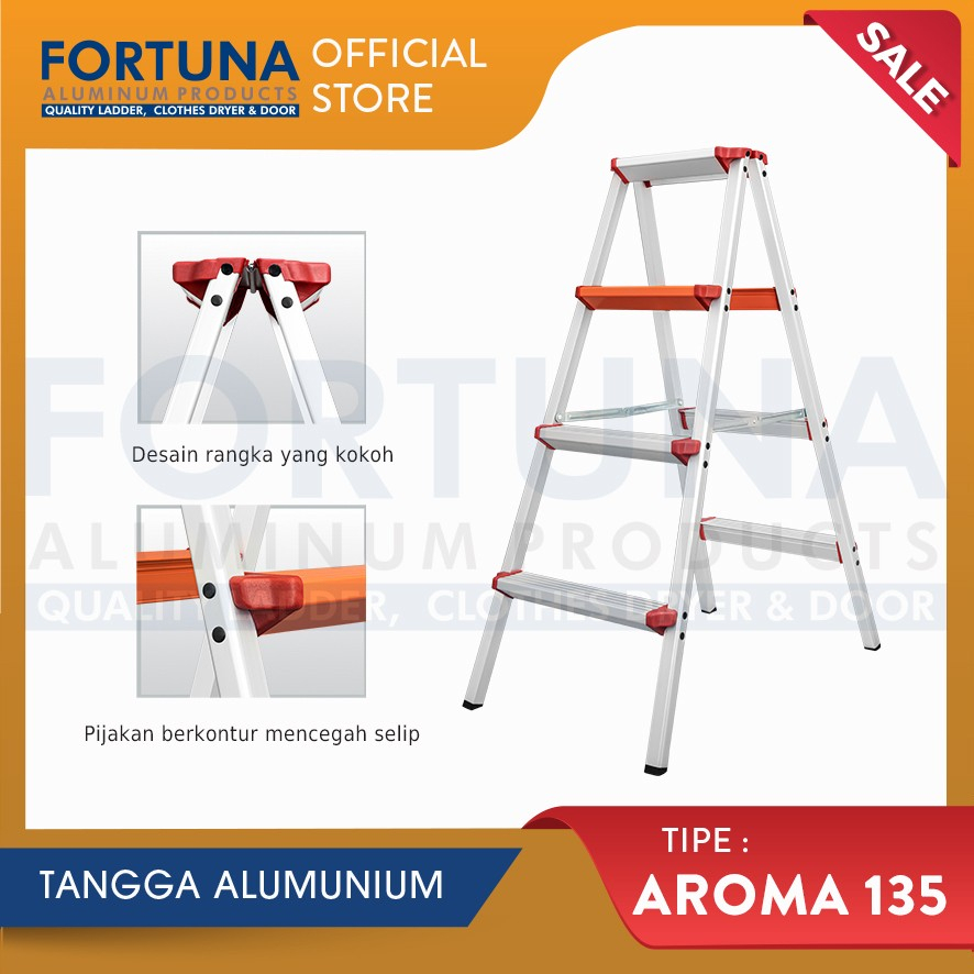 Fortuna Aroma 135 Tangga Lipat | Tangga Aluminium | 5 Step