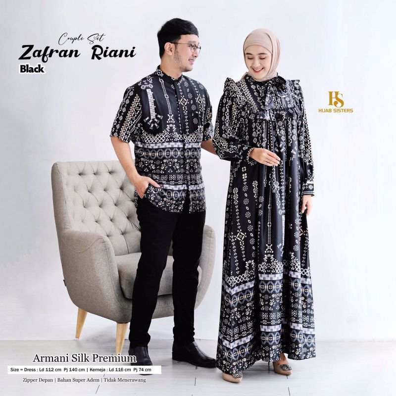 GAMIS COUPLE SILK JUMBO LD110 - ZAFRAN RIANI COUPLE ARMANI SILK