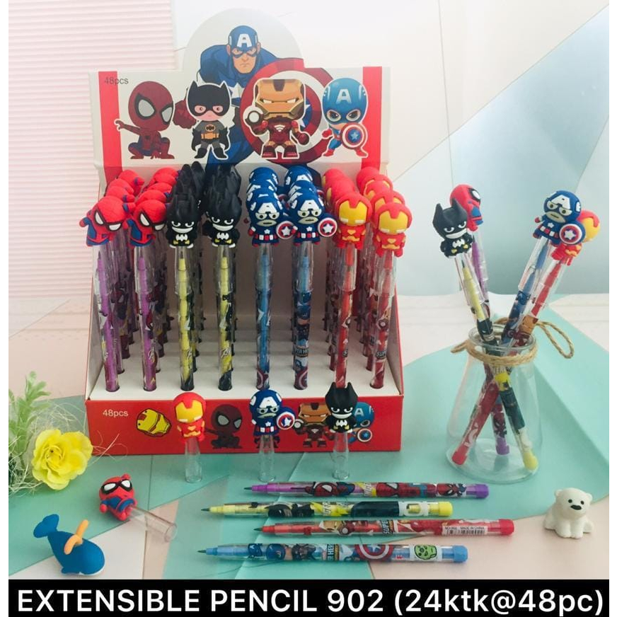 

PENSIL BENSIA / PENSIL SUSUN / PENSIL EXTENSIBLE SUPER HERO 902 MURAH