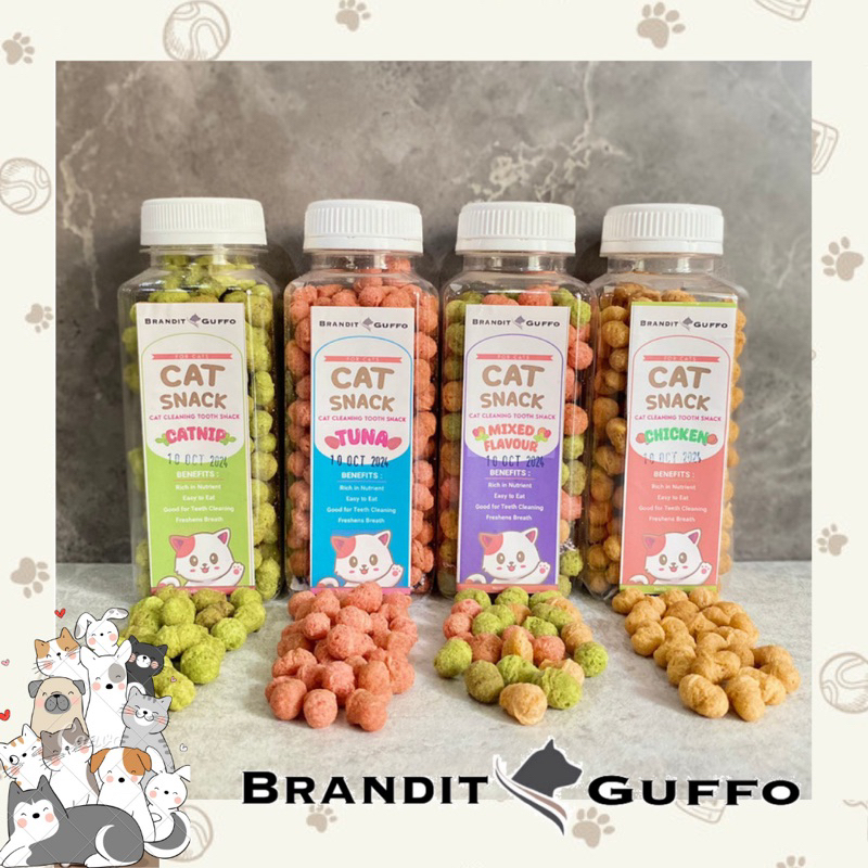 Brandit guffo dental snack kucing catnip cemilan cat perawatan gigi