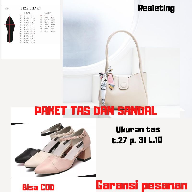 PAKET HEMAT TAS wanita DAN SANDAL terbaru model kekinian