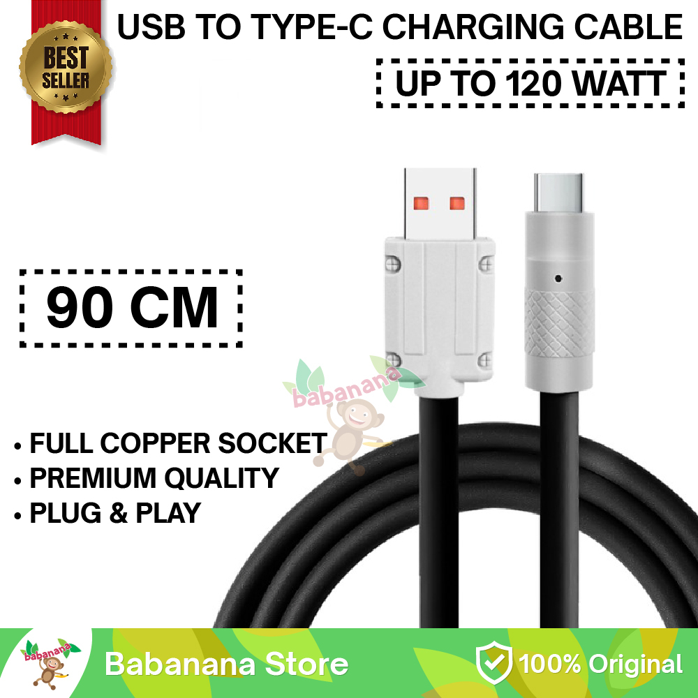 Cable Fast Charging Type-C 120 Watt Android Iphone Kabel Casan