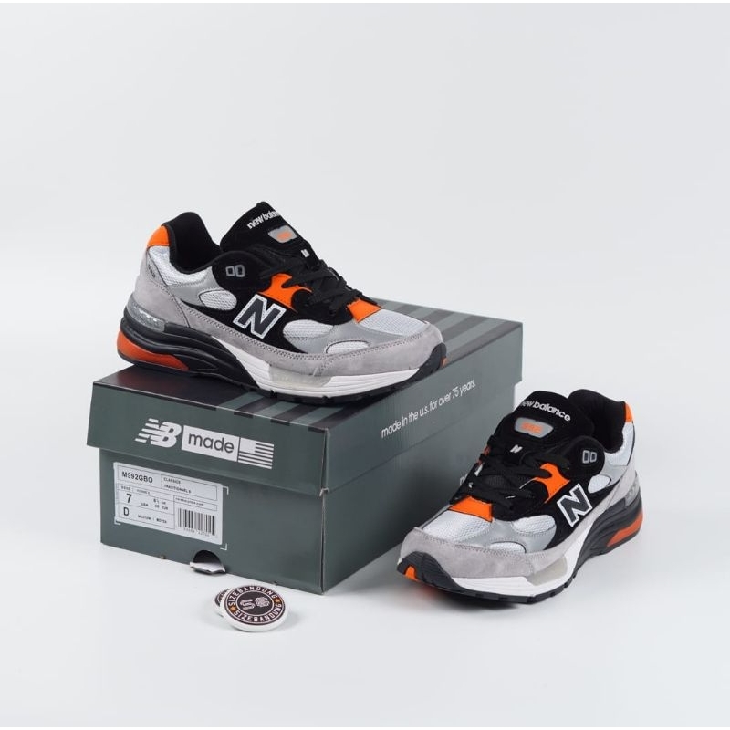 Sepatu New Balance 992 X DTLR Grey Orange