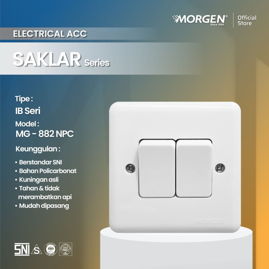 Saklar Stop Kontak Morgen B Series MG 881 882 883 884 885 886 887 888 npc super murah