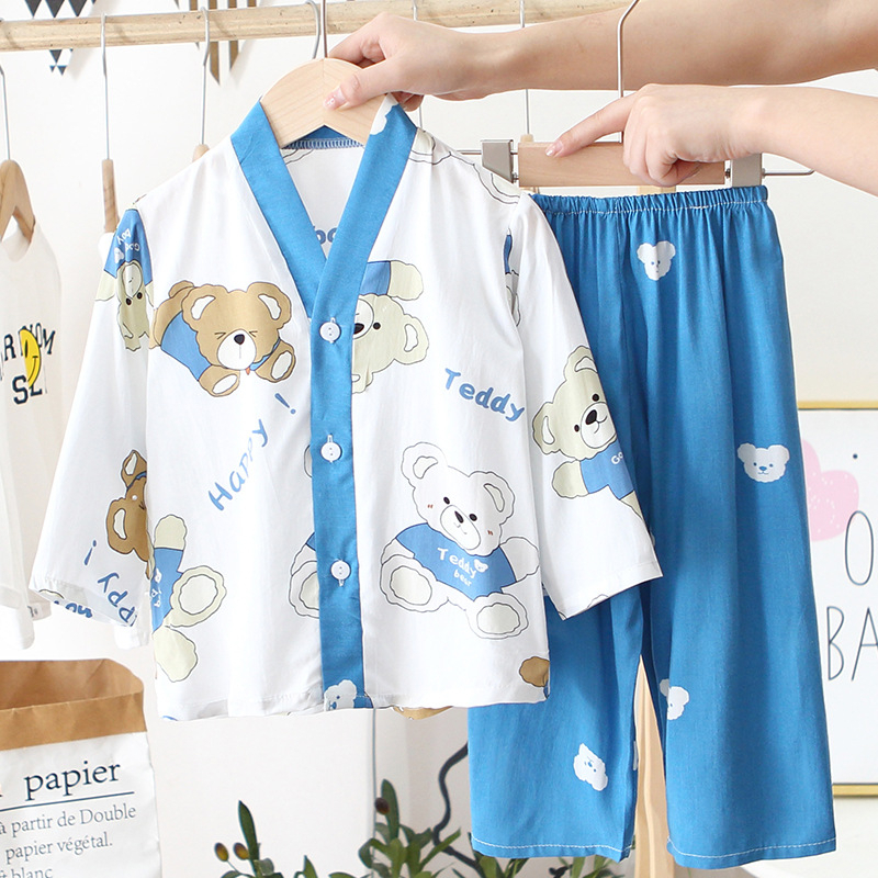 FANCY-PIYAMA SETELAN ANAK PEREMPUAN/PIYAMA SETELAN ANAK LAKI-LAKI KATUN RAYON TERMURAH