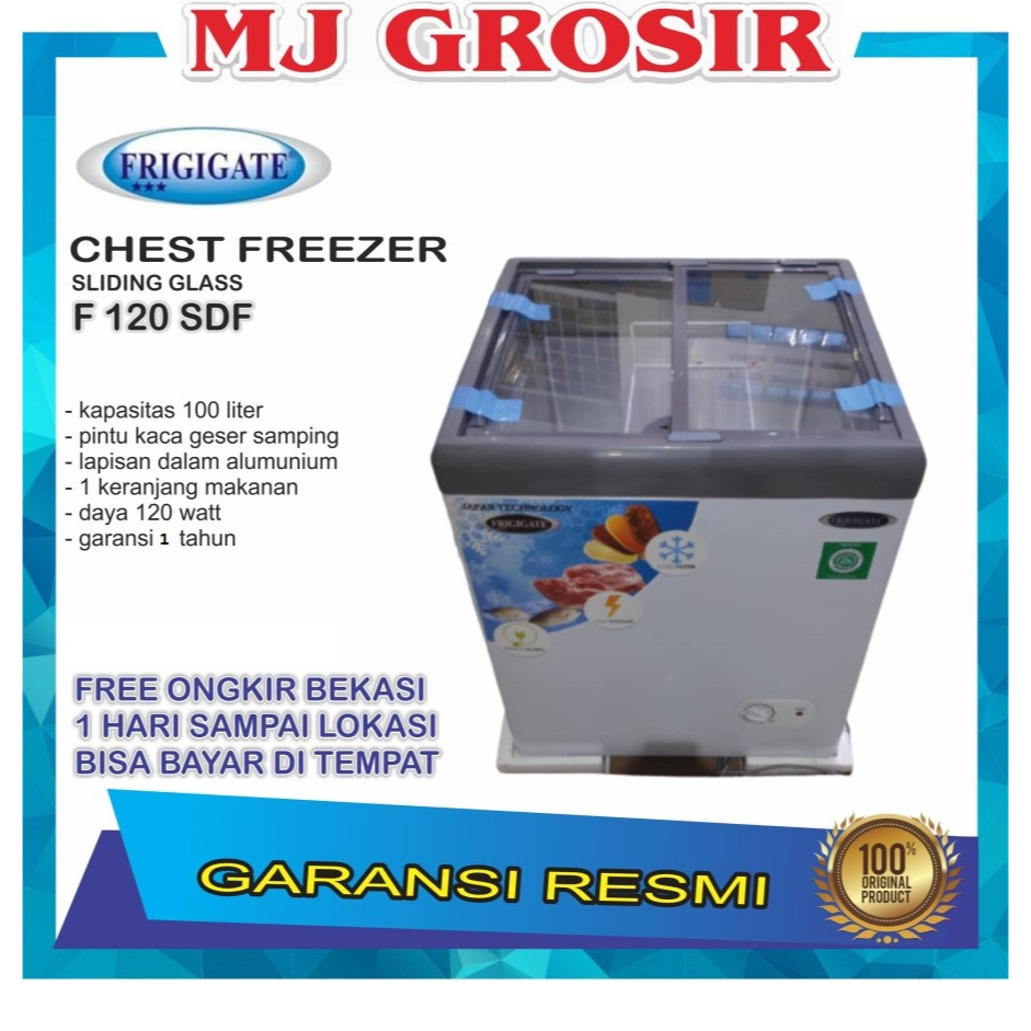 FRIGIGATE F 120 SDF CHEST FREEZER BOX 100 L LEMARI PEMBEKU 100 LITER