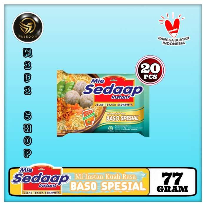 

Mie Sedaap Instant Kuah Rasa Baso Spesial | Bag - 77 gr (Kemasan 20 Pcs)