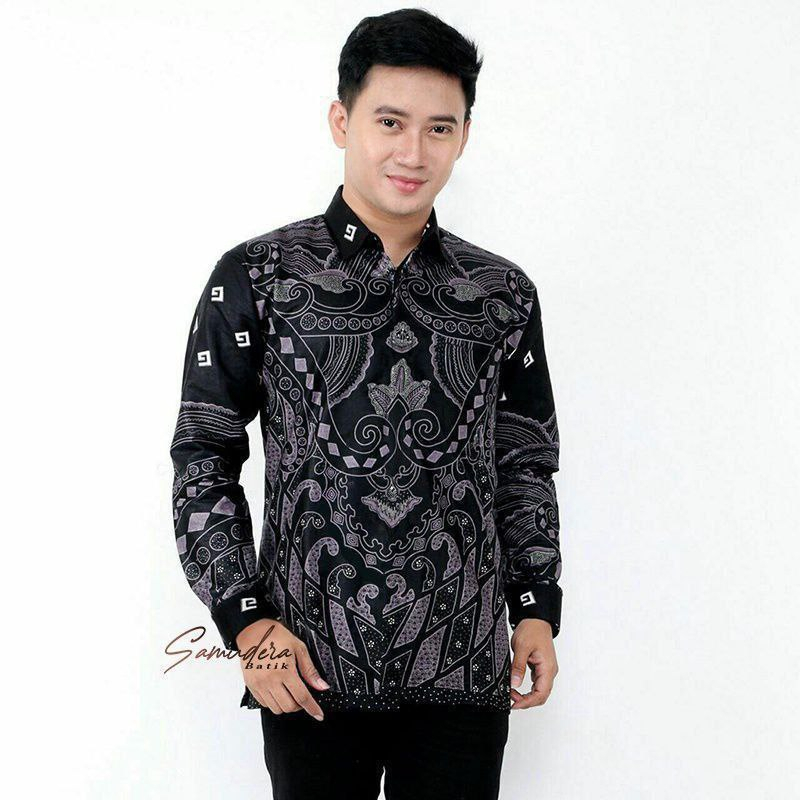 Baju Batik Pria Kemeja Batik Lengan Panjang SIZE M L XL XXL Bahan Katun Halus